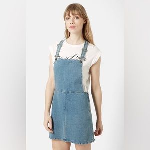 Topshop MOTO Denim Overall Dress